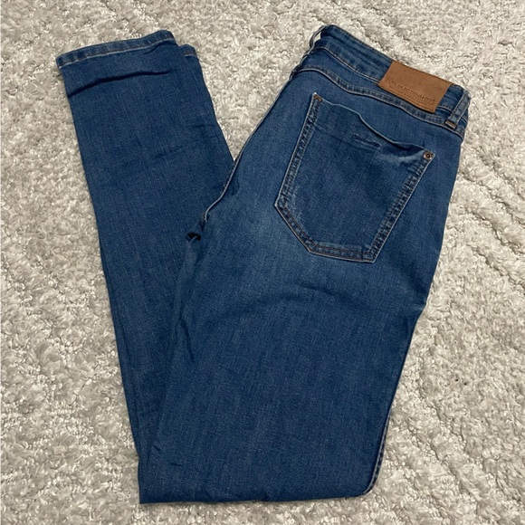 ZARA Basic Denim Mid Rise Skinny Size 6 - Picture 1 of 3